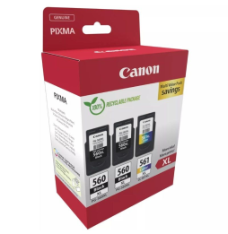 Cartucho de Tinta Original Canon PG-560XL + CL-561XL Multipack Alta Capacidad/ 2x Negro/ Tricolor