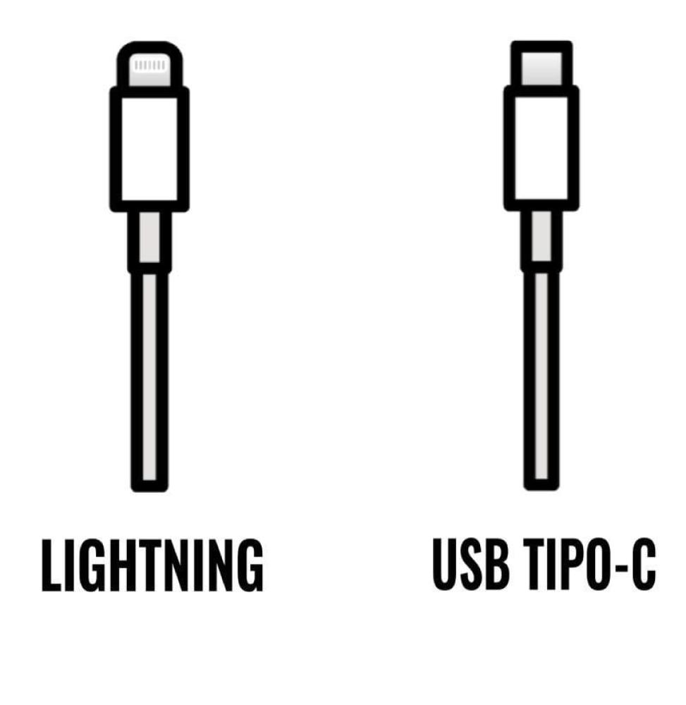 Cable de Carga Apple de conector USB Tipo-C a Lightning/ 1m