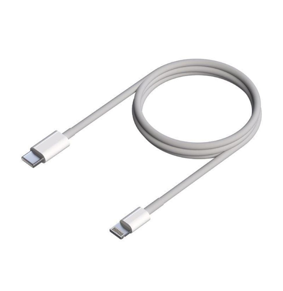 Cable USB 2.0 Tipo-C Lightning Aisens A102-0543/ USB Tipo-C Macho - Lightning Macho/ Hasta 2.5W/ 60Mbps/ 50cm/ Blanco