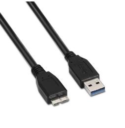 Cable USB 3.0 Aisens A105-0044/ USB Macho - MicroUSB Macho/ Hasta 9W/ 625Mbps/ 2m/ Negro