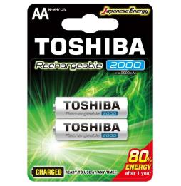 Pack de 2 Pilas AA Toshiba Rechargeable/ 1.2V/ Recargables