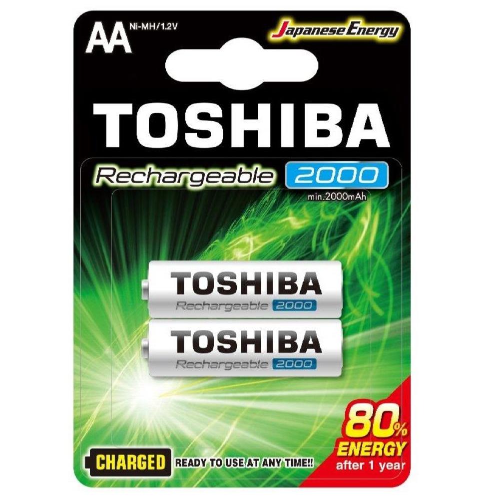 Pack de 2 Pilas AA Toshiba Rechargeable/ 1.2V/ Recargables