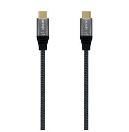 Cable USB 3.1 Tipo-C Aisens A107-0671 20GBPS 100W/ USB Tipo-C Macho - USB Tipo-C Macho/ Hasta 100W/ 2500Mbps/ 1m/ Gris