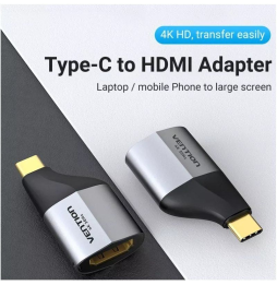 Adaptador USB Tipo-C Vention TCDH0/ USB Tipo-C Macho - HDMI Hembra