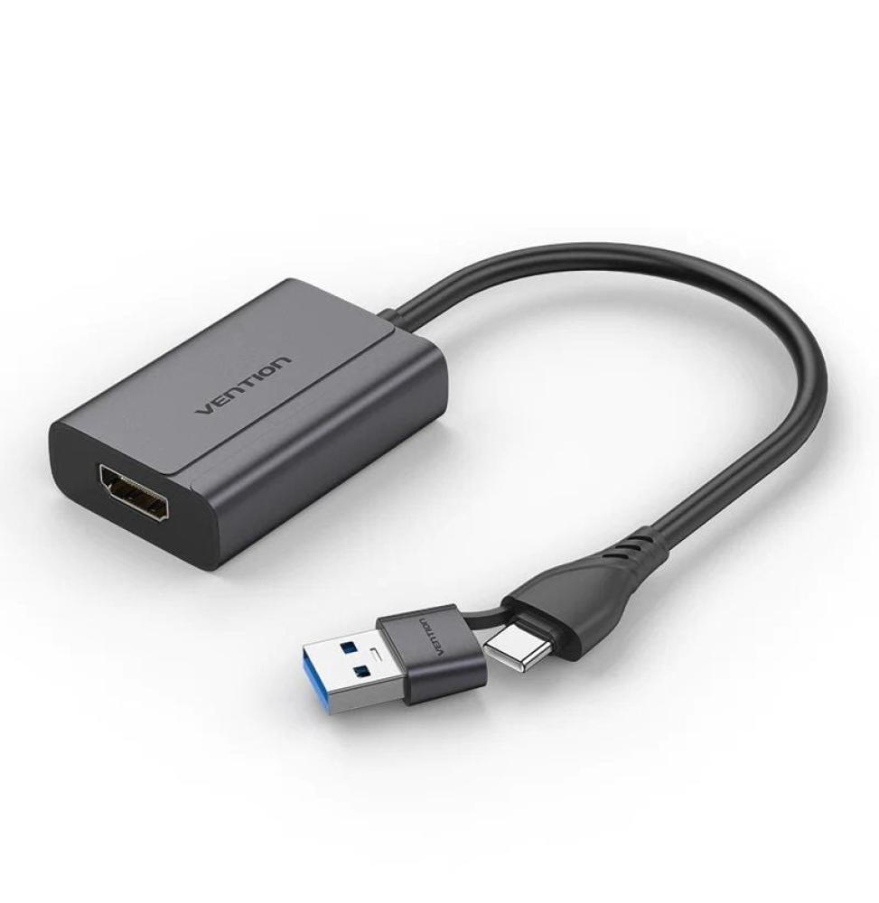 Adaptador Vention ACYHB/ USB Tipo-C Macho/ USB Macho - HDMI Hembra