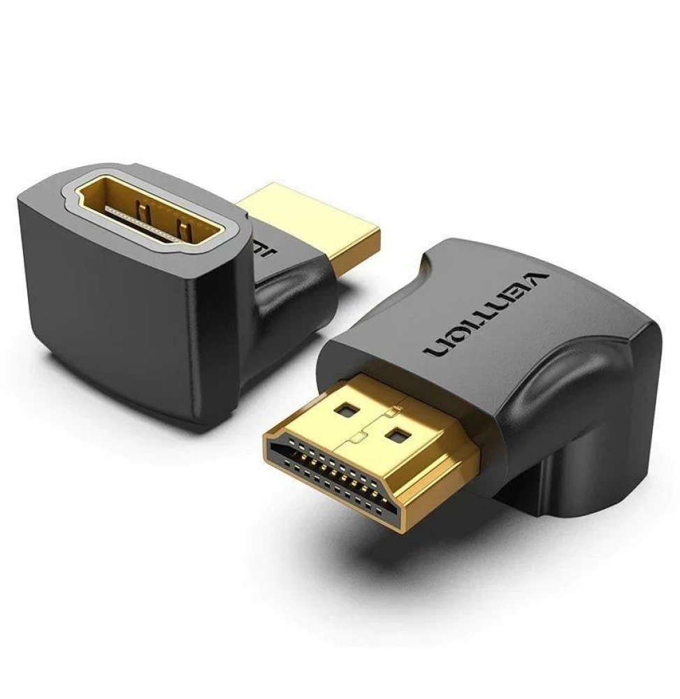 Adaptador HDMI 4K 270º Vention AINB0/ HDMI Macho - HDMI Hembra/ Pack 2 Uds