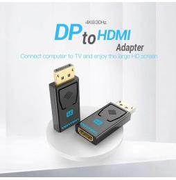 Adaptador HDMI 4K Vention HBPB0/ DisplayPort Macho - HDMI Hembra