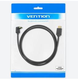 Cable HDMI 2.0 4K Acodado Vention AAQBF/ HDMI Macho - HDMI Macho/ 1m/ Negro