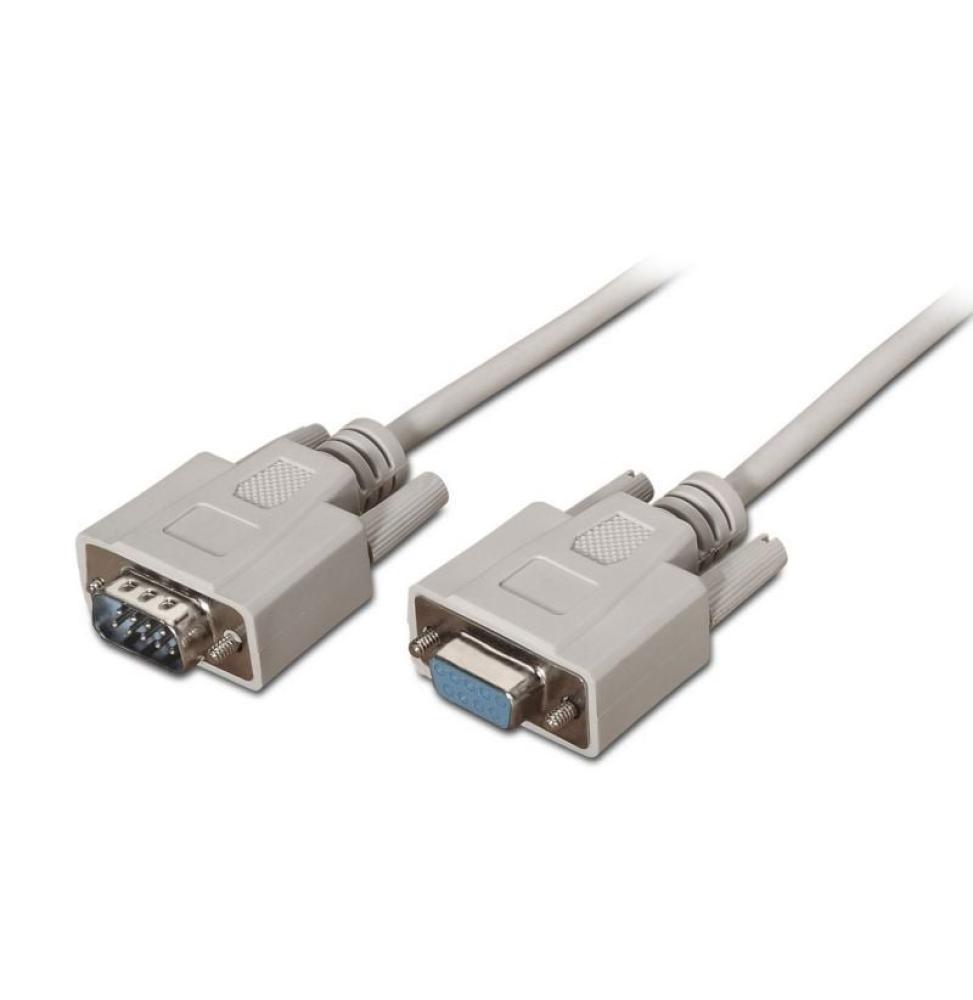 Cable Serie RS232 Aisens A112-0065/ DB9 Macho - DB9 Hembra/ Hasta 0.15W/ 1.6Mbps/ 1.8m/ Beige