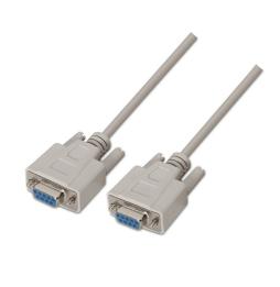 Cable Serie NULL Modem Aisens A112-0067/ DB9 Hembra - DB9 Hembra/ Hasta 0.15W/ 1.6Mbps/ 1.8m/ Beige