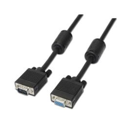 Cable SVGA Aisens A113-0079/ VGA Macho - VGA Hembra/ Hasta 3W/ 10Mbps/ 3m/ Negro