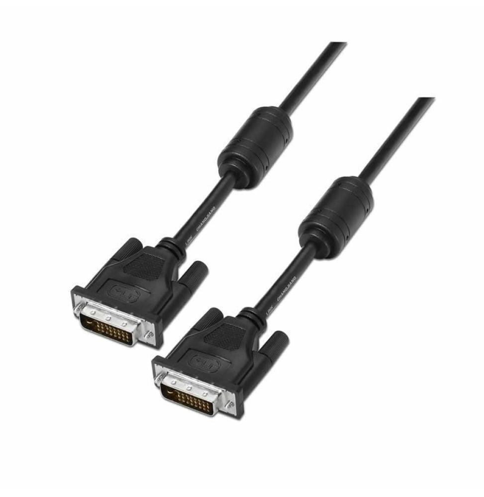 Cable DVI Aisens A117-0089/ DVI-D Macho - DVI-D Macho/ Hasta 3W/ 10Mbps/ 1.8m/ Negro