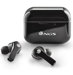 Auriculares Bluetooth NGS Ártica Bloom con estuche de carga/ Autonomía 6h/ Negros