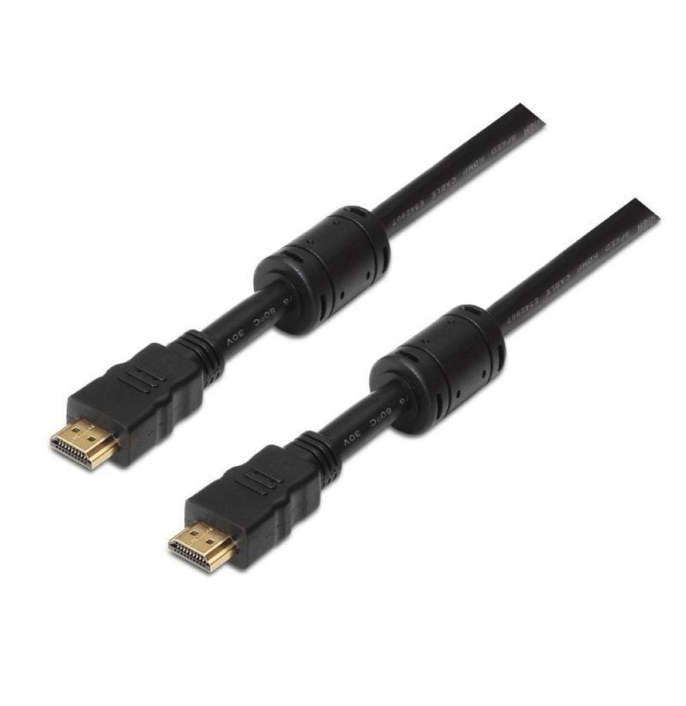 Cable HDMI 1.4 Aisens A119-0102/ HDMI Macho - HDMI Macho/ Hasta 10W/ 720Mbps/ 10m/ Negro