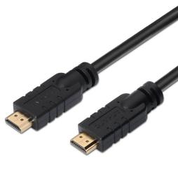 Cable HDMI 1.4 Aisens A119-0105/ HDMI Macho - HDMI Macho/ Hasta 10W/ 720Mbps/ 25m/ Negro