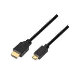 Cable HDMI Aisens A119-0115/ HDMI Macho - Mini HDMI Macho/ Hasta 10W/ 720Mbps/ 3m/ Negro