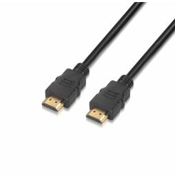 Cable HDMI 2.0 4K Aisens A120-0119/ HDMI Macho - HDMI Macho/ Hasta 10W/ 2250Mbps/ 1m/ Certificado/ Negro