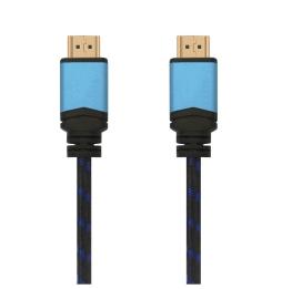 Cable HDMI 2.0 4K Aisens A120-0356 V2/ HDMI Macho - HDMI Macho/ Hasta 10W/ 2250Mbps/ 1m/ Negro/ Azul