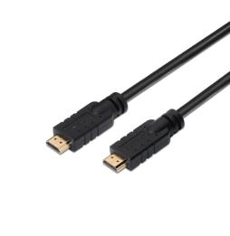 Cable HDMI 4K Aisens A120-0376/ HDMI Macho - HDMI Macho/ Hasta 10W/ 2250Mbps/ 30m/ Negro