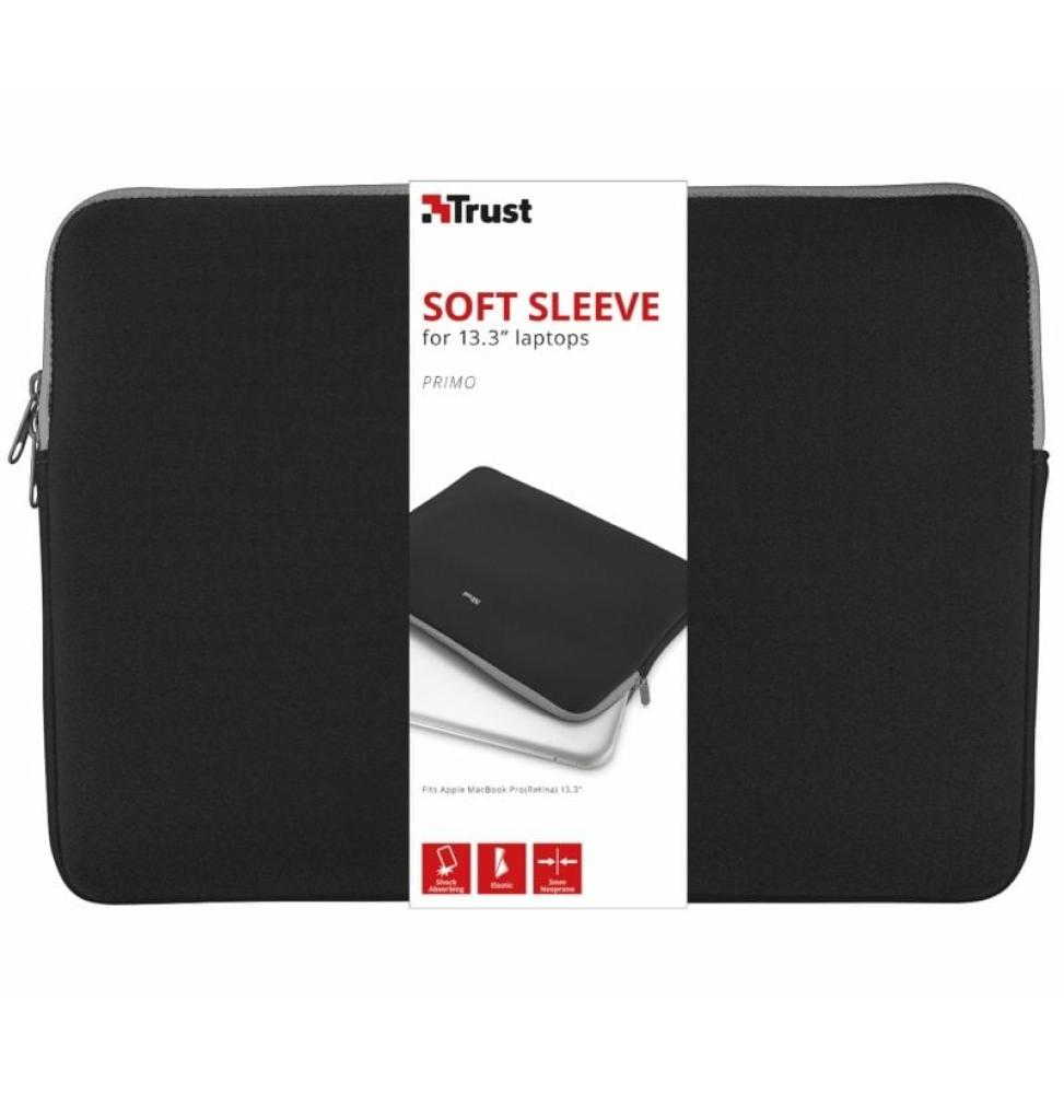 Funda Trust Primo Soft Sleeve para Portátiles hasta 13.3'/ Negra