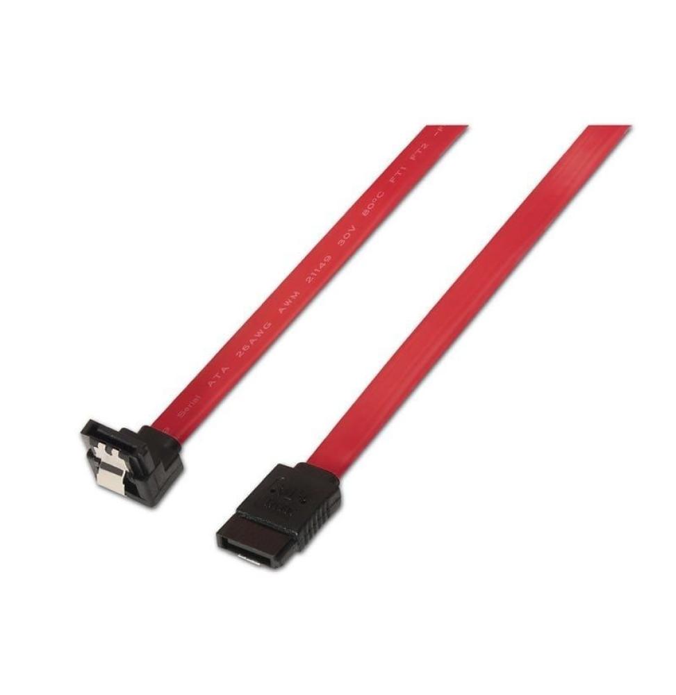 Cable SATA Aisens A130-0156/ SATA Hembra - SATA Hembra/ Hasta 0.1W/ 768Mbps/ 50cm/ Rojo