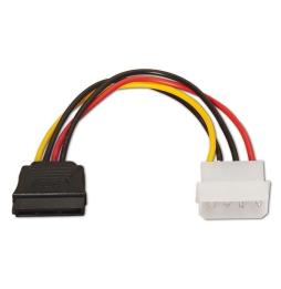 Cable Alimentación SATA Aisens A131-0158/ Molex 4 PIN Macho - SATA Hembra/ Hasta 54W/ 16cm