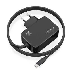 Cargador Gan de Pared Aisens ASCH-1PD65WL033-BK/ 1xUSB Tipo-C + Cable 1.8m/ 65W