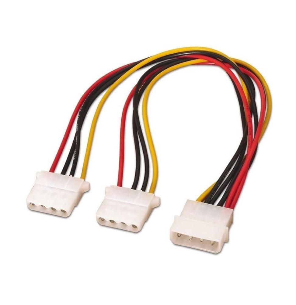 Cable Duplicador de Alimentación Aisens A131-0164/ 2x Molex 4 PIN Macho - 4 PIN Hembra/ Hasta 54W/ 20cm