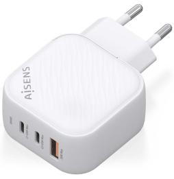 Cargador Gan de Pared Aisens ASCH-65W3P026-W/ 2xUSB Tipo-C/ 1xUSB/ 65W