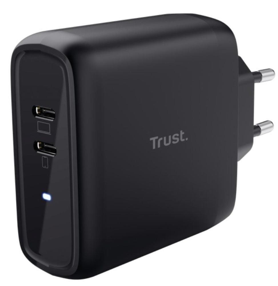 Cargador de Pared Trust Maxo 65W 2P/ 2xUSB Tipo-C/ 65W