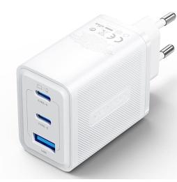 Cargador Gan de Pared Vention FERW0-EU/ 2xUSB Tipo-C/ 1xUSB/ 65W