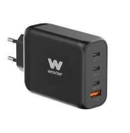 Cargador Gan de Pared Woxter PE26-177/ 3xUSB Tipo-C/ 1xUSB/ + Cable USB Tipo-C/ 100W