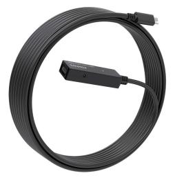 Cable Alargador USB 3.2 con Amplificador Aisens A107-0869/ USB Tipo-C Macho - USB Tipo-C Hembra/ Hasta 100W/ 20Gbps/ 5m/ Negro