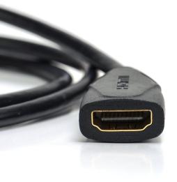 Cable Alargador Micro HDMI 4K Vention ABBBF/ Micro HDMI Macho - HDMI Hembra/ 1m/ Negro