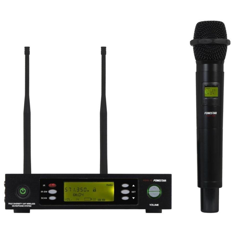 Micrófono Inalámbrico de Mano UHF MSH-887-570/ Incluye Receptor