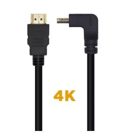 Cable HDMI 2.0 4K Aisens A120-0456/ HDMI Macho - HDMI Macho/ 1m/ Negro