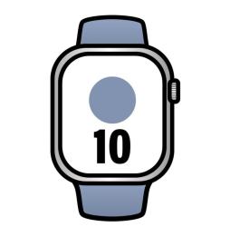 Apple Watch Series 10/ GPS/ 42mm/ Caja de Aluminio / Correa Deportiva Azul Denim M/L