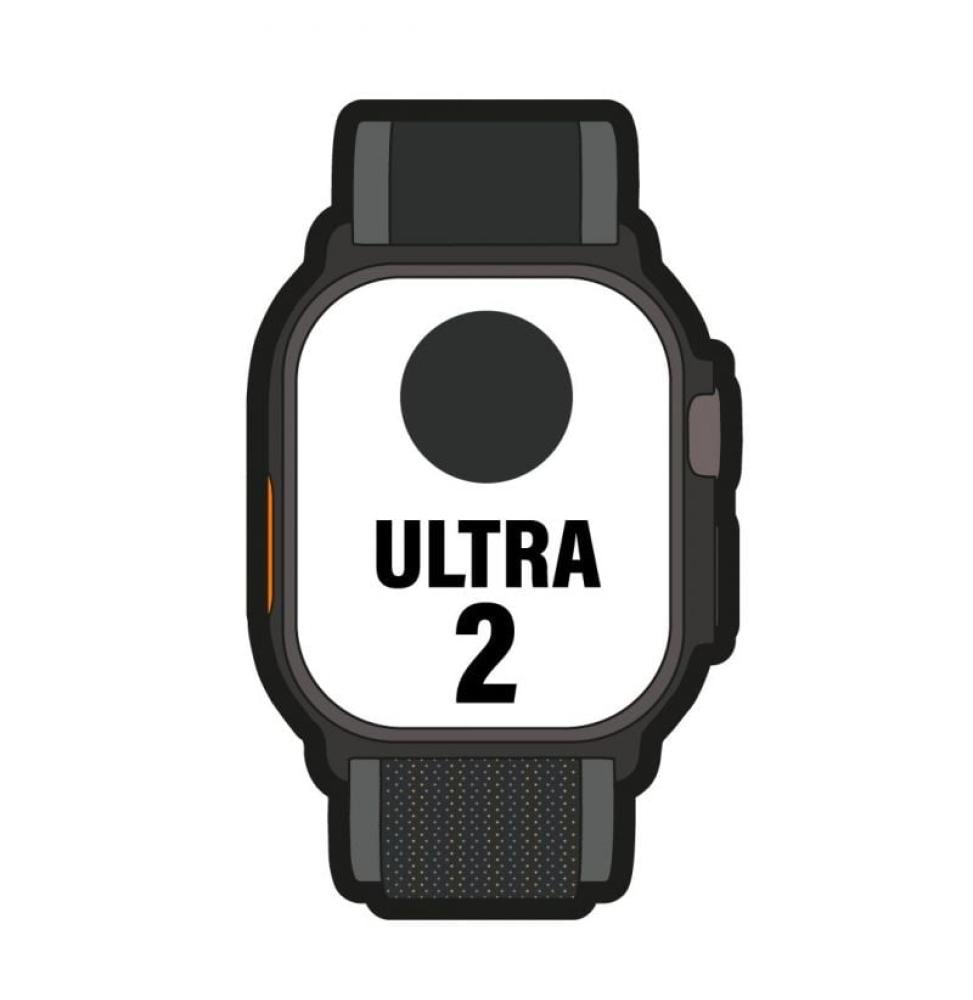 Apple Watch Ultra 2/ GPS/ Cellular/ 49mm/ Caja de Titanio Negro / Correa Loop Trail Negro S/M