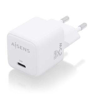 Cargador Gan de Pared Aisens ASCH-25W1P012-W/ 1xUSB Tipo-C/ 25W