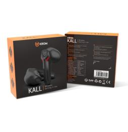 Auriculares Bluetooth Krom Kall con estuche de carga/ Autonomía 4h/ Negros