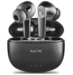 Auriculares Bluetooth NGS Ártica Hush con estuche de carga/ Autonomía 4h/ Negros