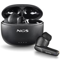 Auriculares Bluetooth NGS Ártica Hush con estuche de carga/ Autonomía 4h/ Negros