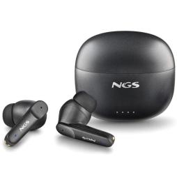 Auriculares Bluetooth NGS Ártica Hush con estuche de carga/ Autonomía 4h/ Negros