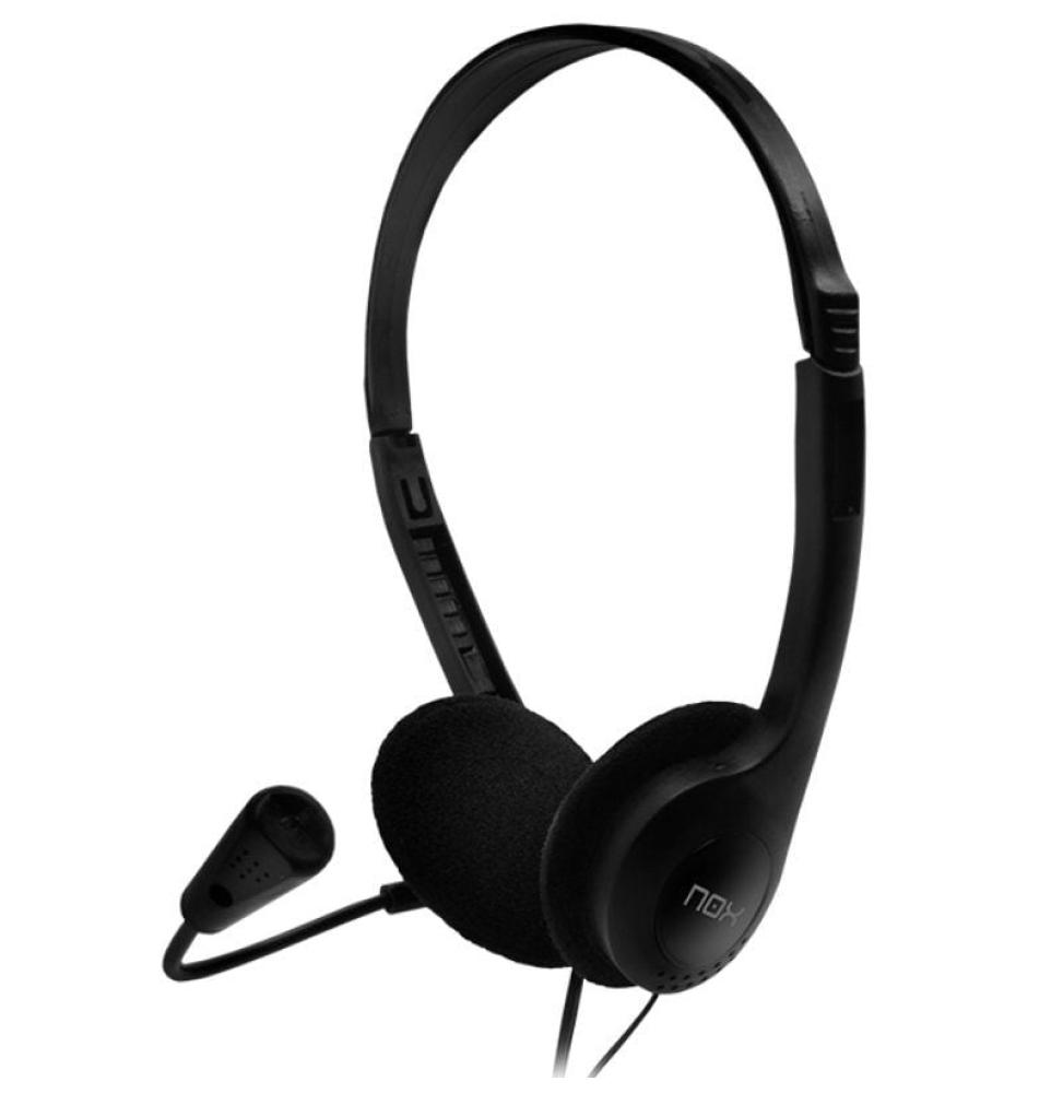 Auriculares Nox Voice One/ con Micrófono/ Jack 3.5/ Negros