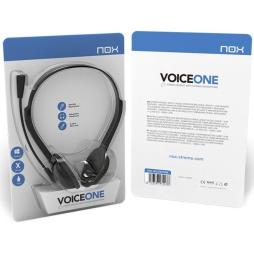 Auriculares Nox Voice One/ con Micrófono/ Jack 3.5/ Negros