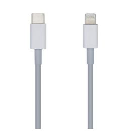 Cable Lightning Aisens A102-0441/ Lightning Macho - USB Tipo-C Macho/ 20cm/ Blanco