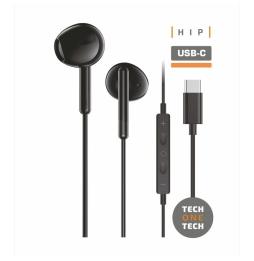 Auriculares Intrauditivos Tech One Tech earTECH TEC1302/ con Micrófono/ USB Tipo-C/ Negros