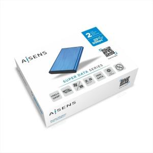 Caja Externa para Disco Duro de 2.5' Aisens ASE-2525BLU/ USB 3.1/ Sin tornillos