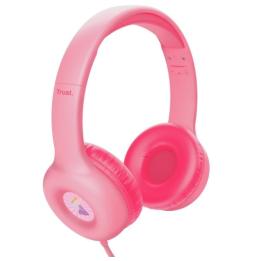 Auriculares Infantiles Trust Nouna Kids/ con Micrófono/ Rosas