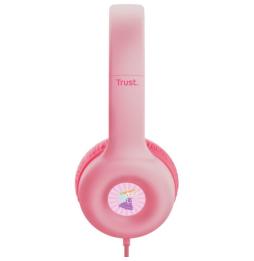 Auriculares Infantiles Trust Nouna Kids/ con Micrófono/ Rosas